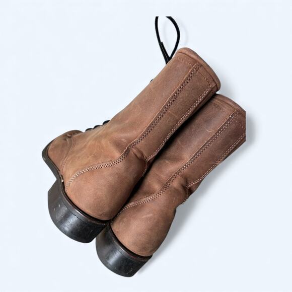 Vintage Laredo Lace Up Kiltie Roper Boots Brown USA Made Women's size 7 Western - Picture 12 of 12